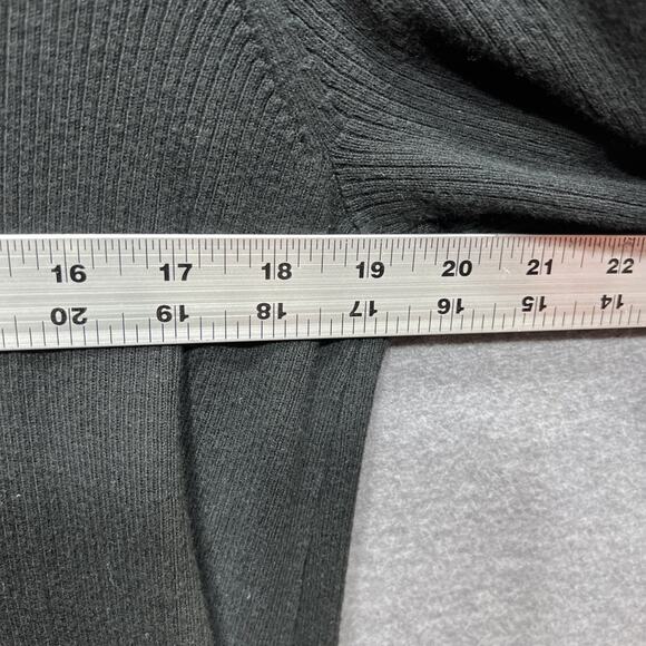 J. Jill Black Ribbed Knit Button Closure Cardigan Sweater Womens Size Large - Picture 13 of 14